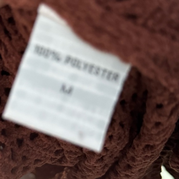 Keren Hart Rust Brown Open Cardigan with hood - Picture 8 of 9